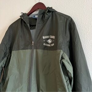 Polar Sportswear Mount Rainer National Park Green Rain Jacket Size Small